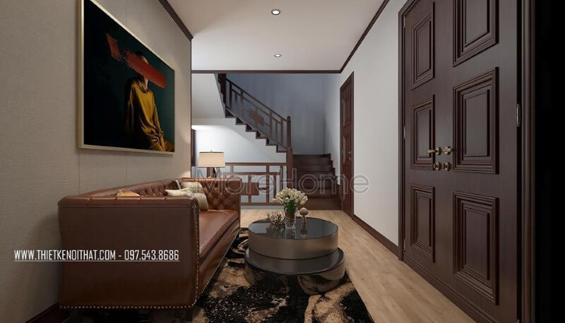 Sofa khung gỗ tự nhiên nhập khẩu bọc da bò nhập khẩu, tone màu nâu ấm áp tạo nên sự sang trọng và đầy đẳng cấp Mẫu sofa gỗ tự nhiên, gỗ óc chó đẹp