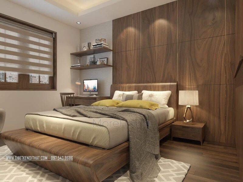 Mẫu tủ quần áo gỗ óc chóđẹp được yêu thích tại MoreHome.