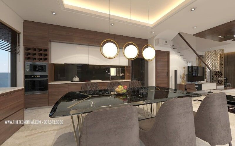Nội thất phòng bếp gỗ công nghiệp thanh thoát, ấn tượng, đây chắc chắn sẽ là sự lựa chọn tuyệt vời cho nhiều không gian nội trợ cho chung cư, biệt thự, nhà phố...