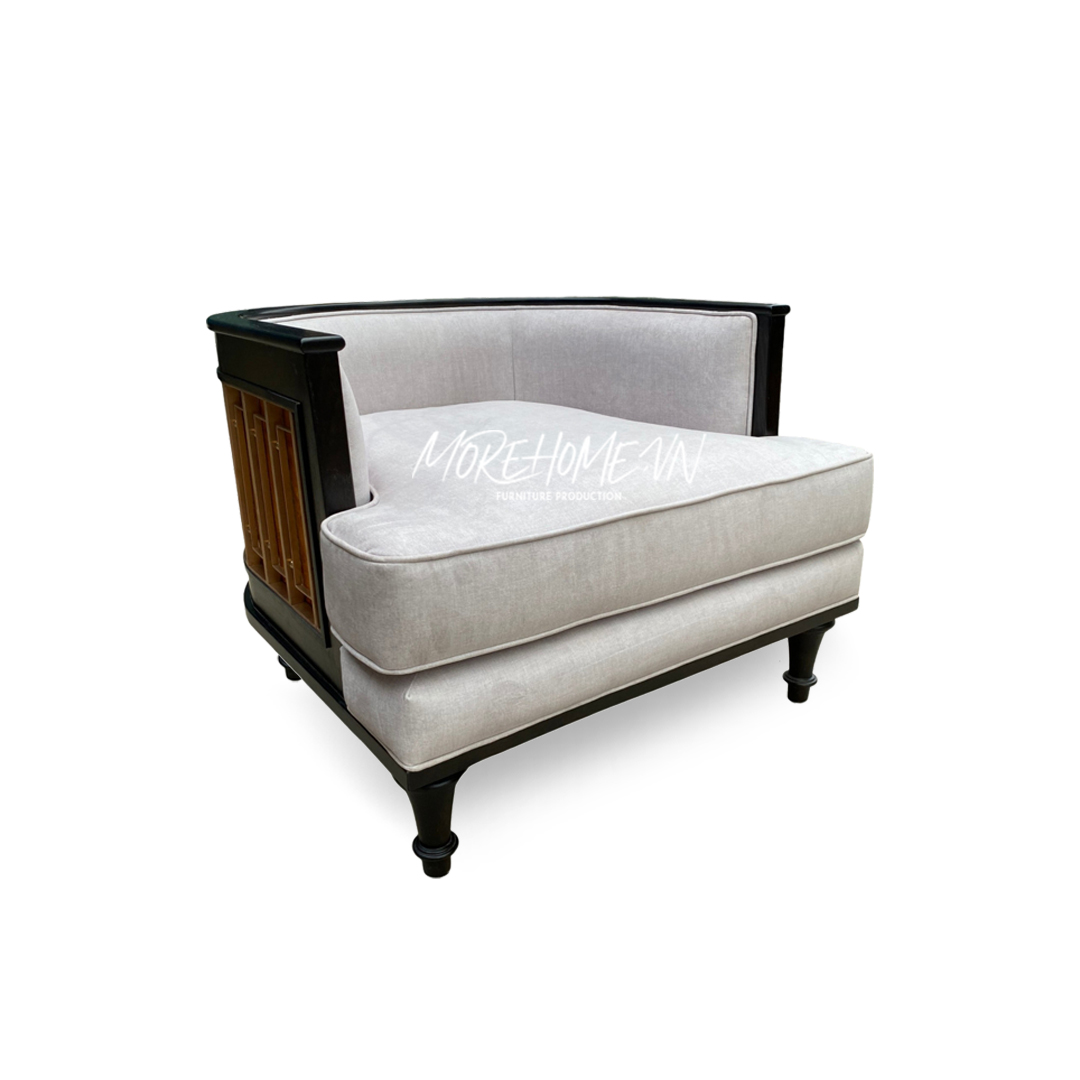 Độc đáo với mẫu ghế sofa gỗ tự nhiên Sồi tinh tế từng chi tiết kết hợp bọc nỉ cao cấp